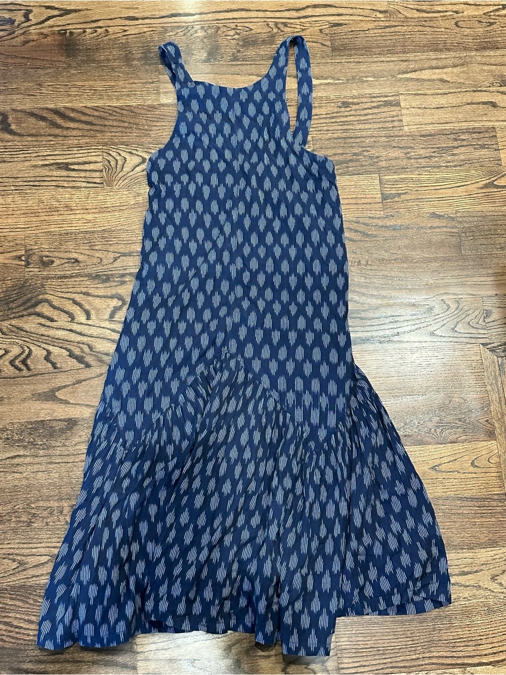 Free People Blue Patterned Sleeveless Maxi Dress
